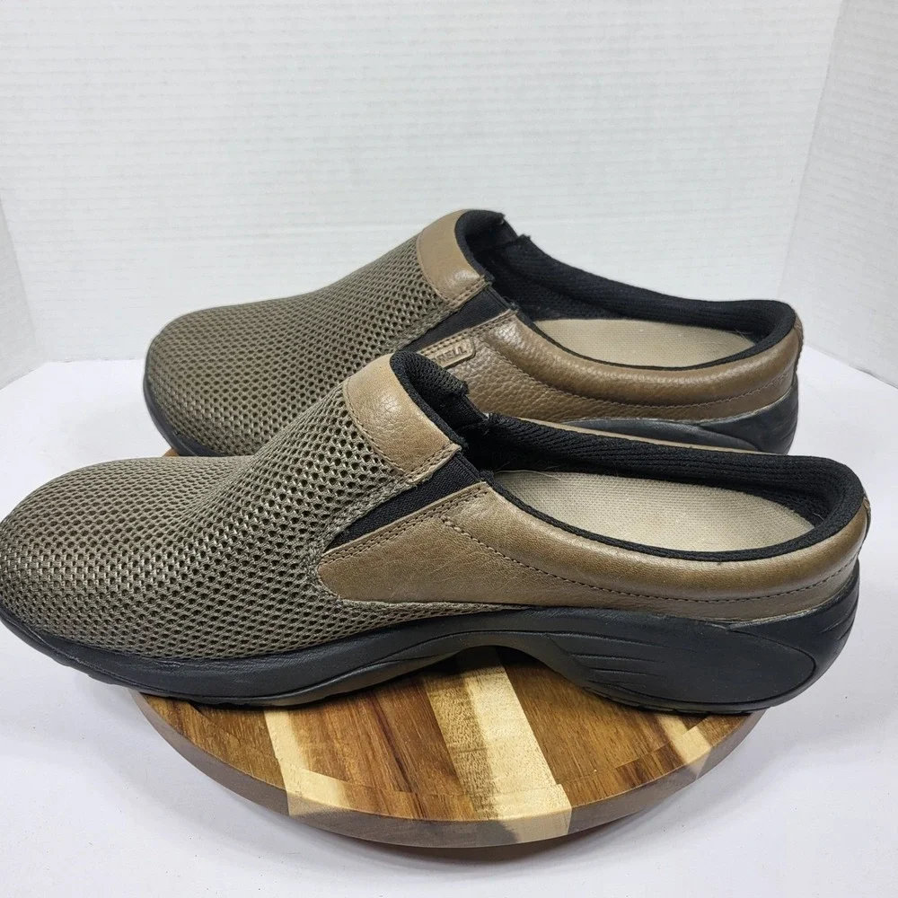 Merrell Encore Gust Mens 11.5 Brown Leather Mesh Slip On Mules J66271 - Picture 10 of 11
